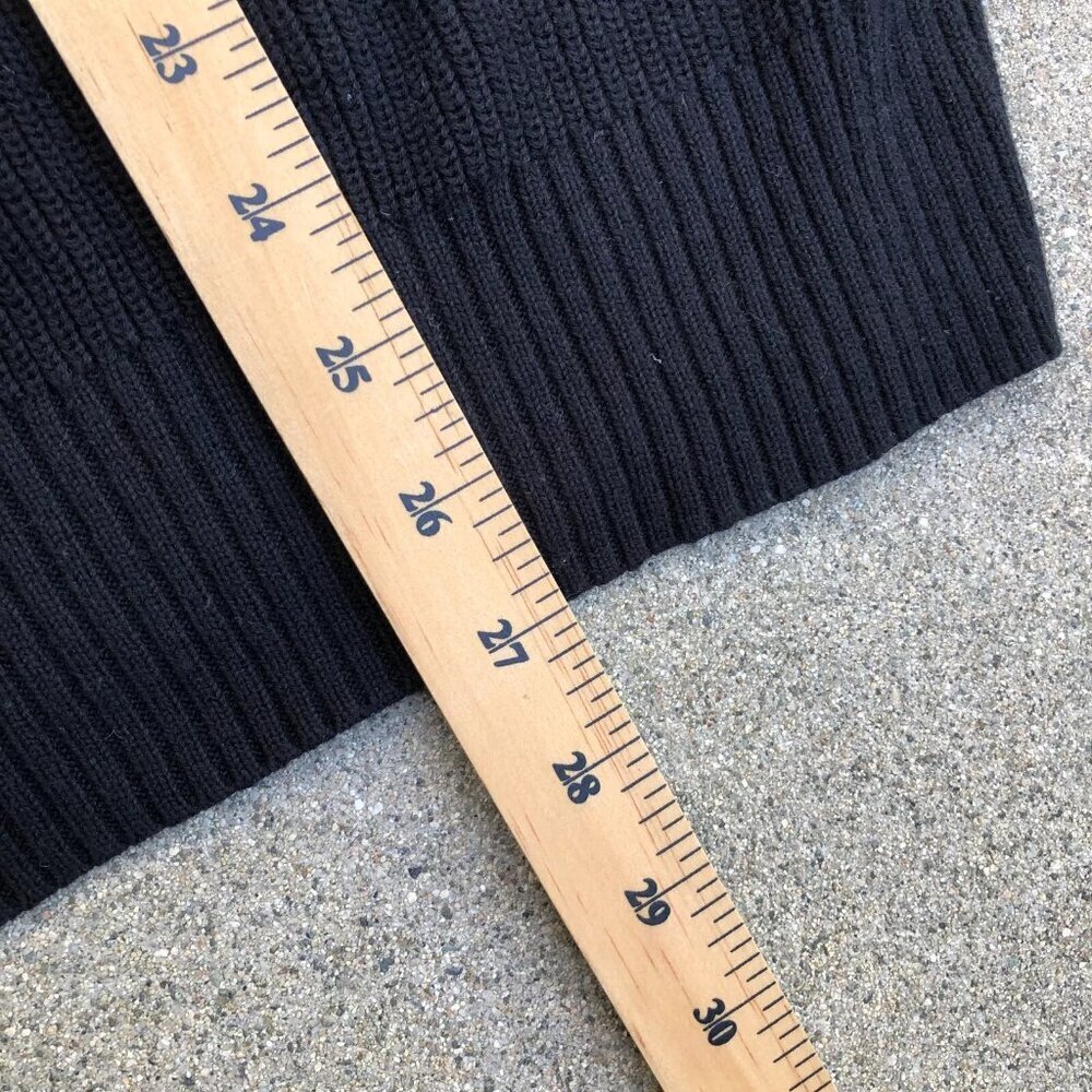 IZOD Ribbed Knit 1/4 Zip Sweater Men's MEDIUM Black Pullover Sweatshirt​​​ - Picture 7 of 7